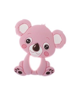 Mordedor de silicona Koala rosa