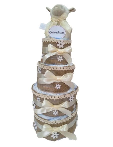 Teddy nappies cake