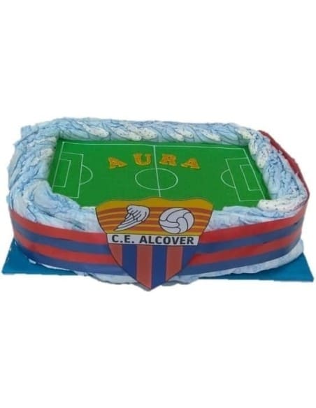 Barcelona nappies cake