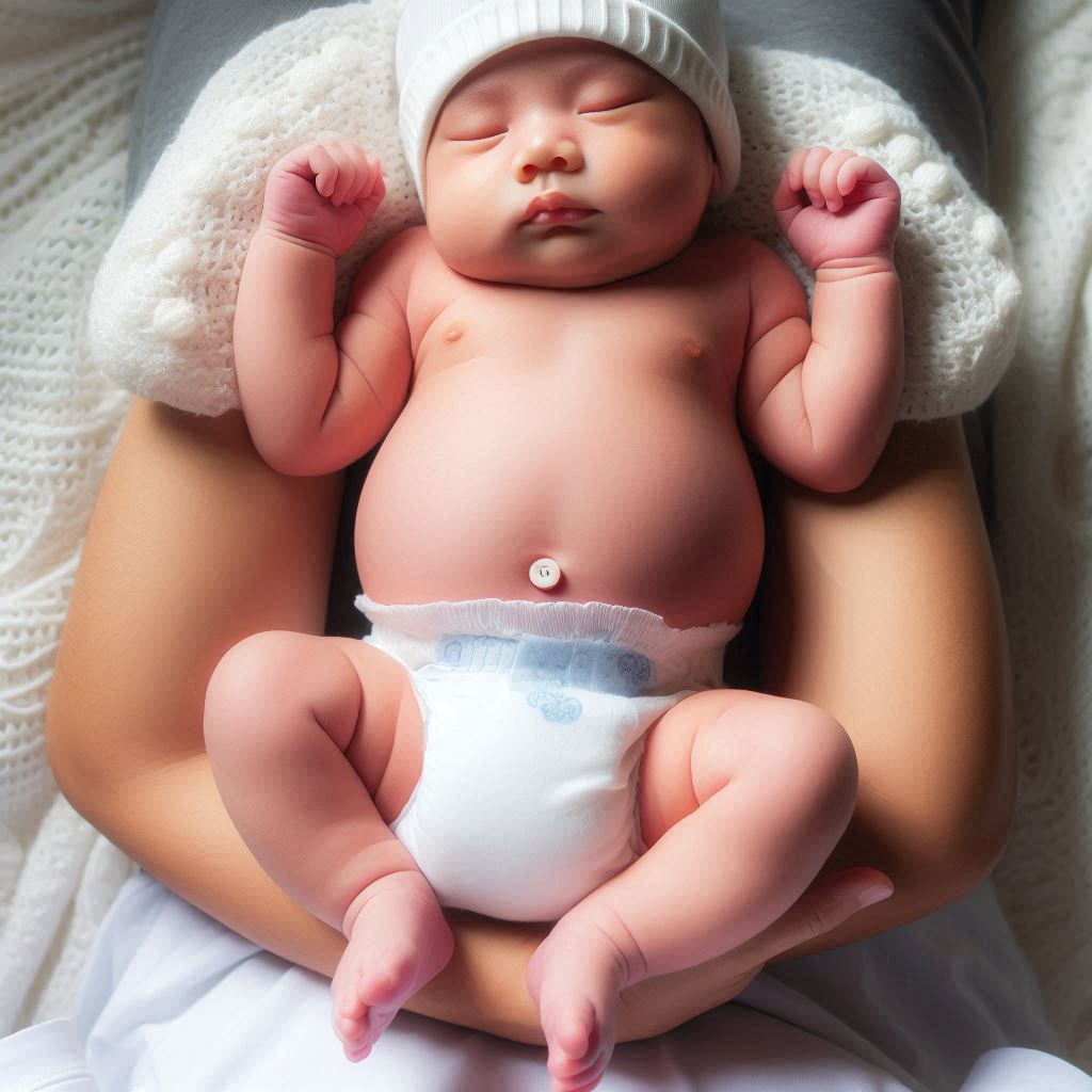 Bebe Con Ombligo Al Aire