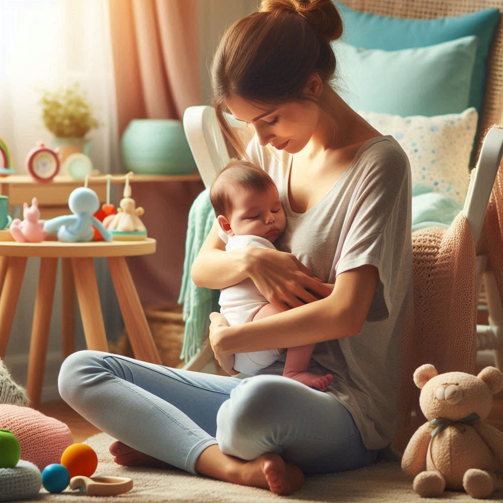 mamá con bebé con alergias